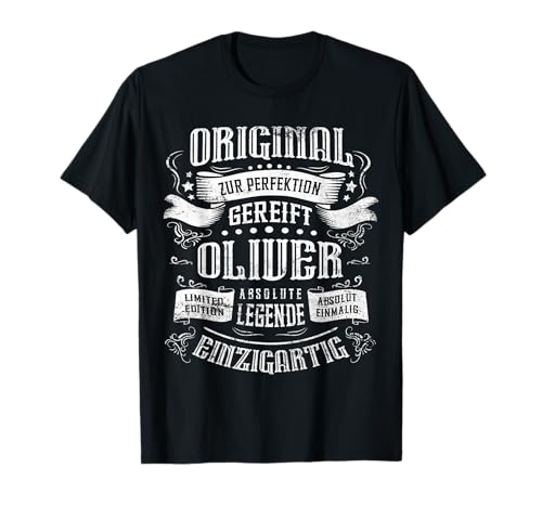 Lustige Geschenke für Oliver Oliver Original T-Shirt, Herren, Schwarz, S, Klassisch, Kurzarm, T-Shirt von Lustige Geschenke für Oliver