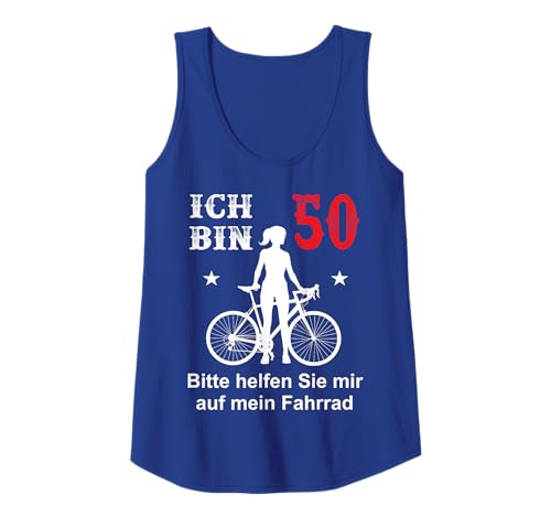 Damen 50. Geburtstag Frau Geschenk Radfahrerin lustig Fahrrad Tank Top Damen 50. Geburtstag Frau Geschenk Radfahrerin lustig Fahrrad Tank Top von Lustige Geschenke für Radfahrer