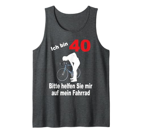 Herren 40. Geburtstag Geschenk lustig Fahrrad Rennrad Radfahrer Tank Top Herren 40. Geburtstag Geschenk lustig Fahrrad Rennrad Radfahrer Tank Top von Lustige Geschenke für Radfahrer