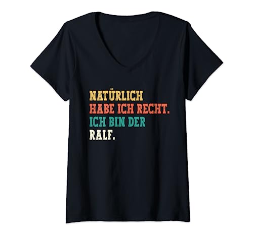 Ralf Lustiger Spruch Vorname Männer Name Ralf T-Shirt mit V-Ausschnitt Ralf Lustiger Spruch Vorname Männer Name Ralf T-Shirt mit V-Ausschnitt von Lustige Geschenke für Ralf