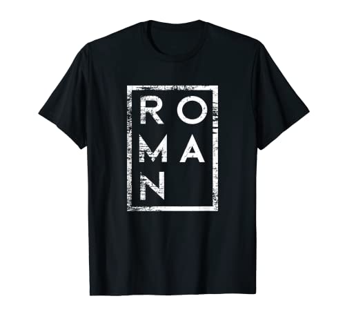 Herren Roman Minimalismus T-Shirt von Lustige Geschenke für Roman