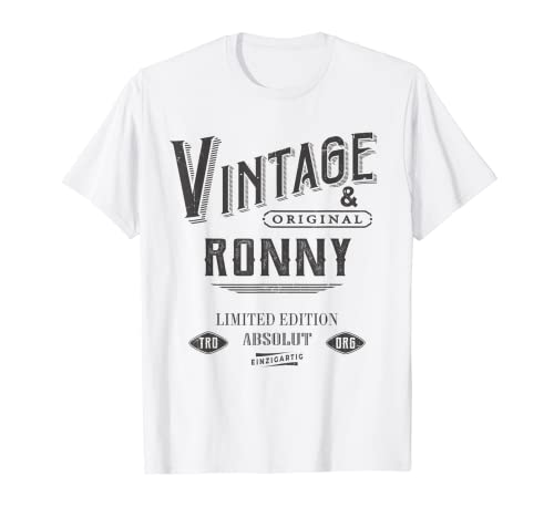 Herren Ronny Vintage T-Shirt Herren Ronny Vintage T-Shirt von Lustige Geschenke für Ronny
