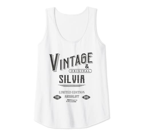 Damen Silvia Vintage Tank Top von Lustige Geschenke für Silvia