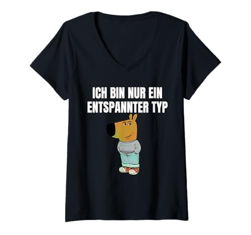 Damen Ich bin einfach ein entspannter Typ Lustiges T-Shirt mit V-Ausschnitt Damen Ich bin einfach ein entspannter Typ Lustiges T-Shirt mit V-Ausschnitt von Lustige Geschenke für Verwandte und Freunde