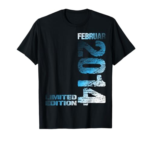 Februar 2014 Junge Mädchen 11. Geburtstag Limited Edition T-Shirt von Lustige Geschenke zum 11. Geburtstag 2014
