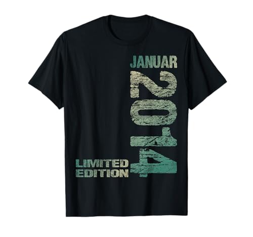 Januar 2014 Junge Mädchen 11. Geburtstag Limited Edition T-Shirt von Lustige Geschenke zum 11. Geburtstag 2014
