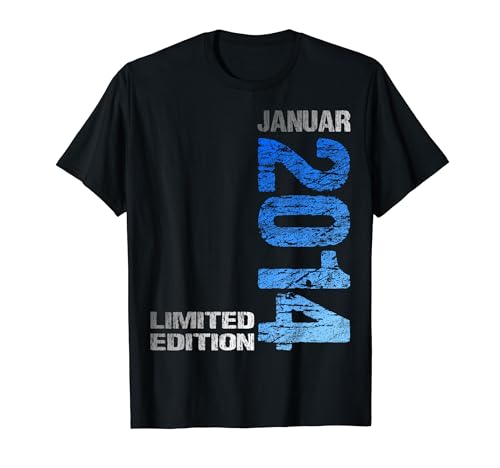 Januar 2014 Junge Mädchen 10. Geburtstag Limited Edition T-Shirt von Lustige Geschenke zum 10. Geburtstag 2014