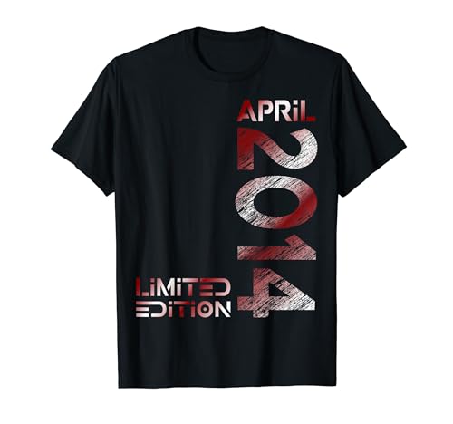 Limited Edition April 2014 Junge Mädchen 10. Geburtstag T-Shirt von Lustige Geschenke zum 10. Geburtstag 2014