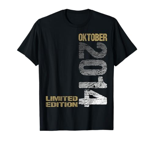 Oktober 2014 Junge Mädchen 11. Geburtstag Limited Edition T-Shirt von Lustige Geschenke zum 11. Geburtstag 2014