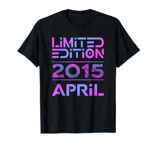 April 2015 Junge Mädchen 10. Geburtstag Limited Edition T-Shirt von Lustige Geschenke zum 10. Geburtstag 2015
