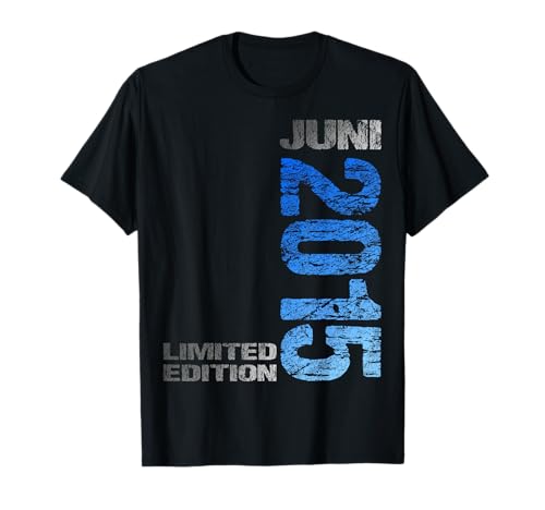 Juni 2015 Junge Mädchen 10. Geburtstag Limited Edition 10 T-Shirt von Lustige Geschenke zum 10. Geburtstag 2015