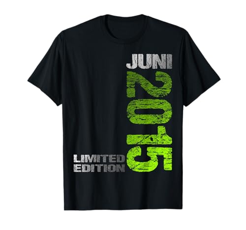 Juni 2015 Junge Mädchen 10. Geburtstag Limited Edition T-Shirt von Lustige Geschenke zum 10. Geburtstag 2015