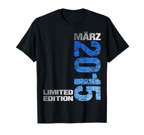 Limited Edition März 2015 Junge Mädchen 10. Geburtstag T-Shirt von Lustige Geschenke zum 10. Geburtstag 2015