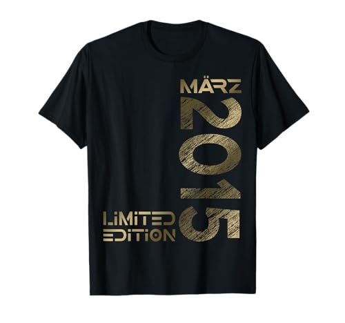 Limited Edition März 2015 Junge Mädchen 10. Geburtstag T-Shirt von Lustige Geschenke zum 10. Geburtstag 2015