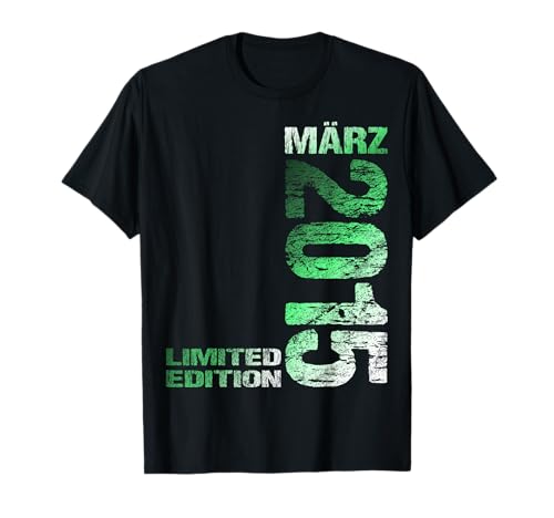 März 2015 Junge Mädchen 10. Geburtstag Limited Edition 10 T-Shirt von Lustige Geschenke zum 10. Geburtstag 2015
