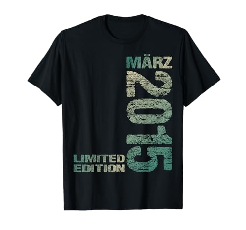 März 2015 Junge Mädchen 10. Geburtstag Limited Edition 10 T-Shirt von Lustige Geschenke zum 10. Geburtstag 2015