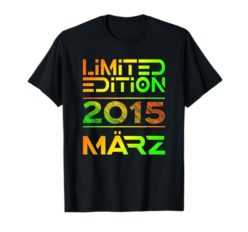 März 2015 Junge Mädchen 10. Geburtstag Limited Edition T-Shirt von Lustige Geschenke zum 10. Geburtstag 2015