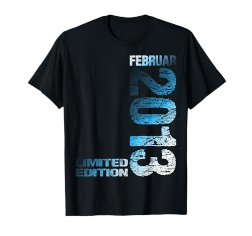 Februar 2013 Junge Mädchen 12. Geburtstag Limited Edition 12 T-Shirt von Lustige Geschenke zum 12. Geburtstag 2013