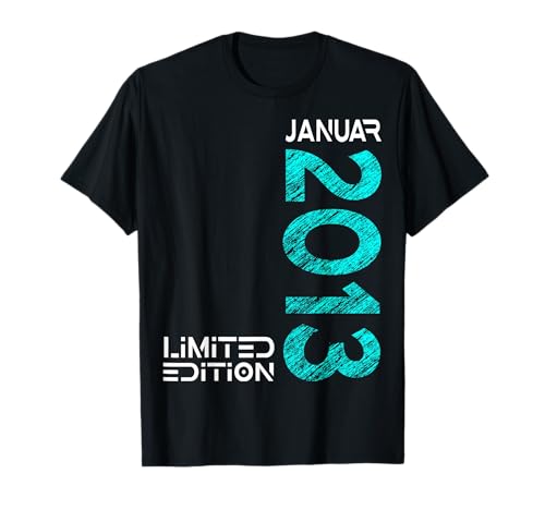 Januar 2013 Junge Mädchen 11. Geburtstag Limited Edition T-Shirt von Lustige Geschenke zum 11. Geburtstag 2013