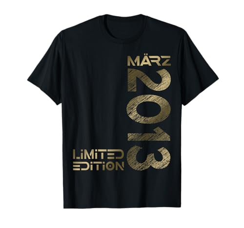 Limited Edition März 2013 Junge Mädchen 12. Geburtstag T-Shirt von Lustige Geschenke zum 12. Geburtstag 2013