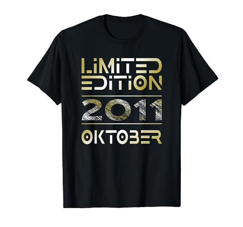 Oktober 2011 Junge Mädchen 13. Geburtstag Limited Edition T-Shirt von Lustige Geschenke zum 13. Geburtstag 2011