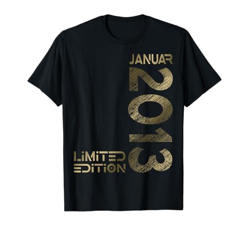 Januar 2013 Junge Mädchen 12. Geburtstag Limited Edition T-Shirt von Lustige Geschenke zum 12. Geburtstag 2013
