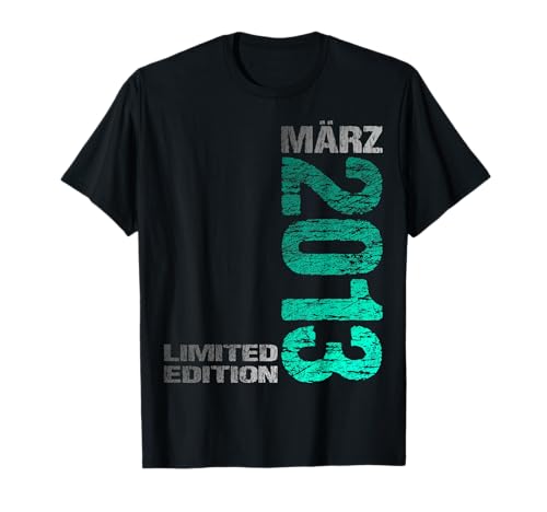 März 2013 Junge Mädchen 12. Geburtstag Limited Edition 12 T-Shirt von Lustige Geschenke zum 12. Geburtstag 2013