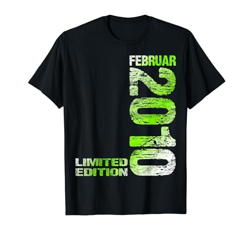 Februar 2010 Junge Mädchen 14. Geburtstag Limited Edition 14 T-Shirt von Lustige Geschenke zum 14. Geburtstag 2010