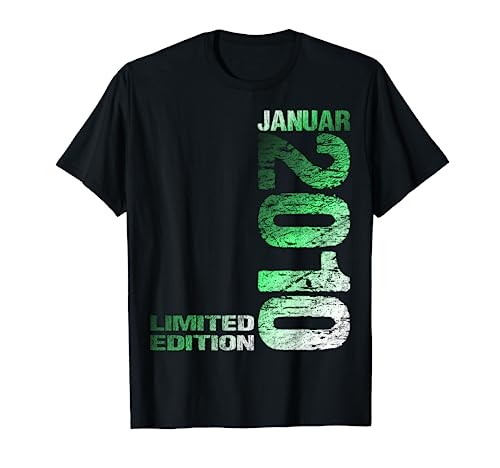 Januar 2010 Junge Mädchen 14. Geburtstag Limited Edition 14 T-Shirt von Lustige Geschenke zum 14. Geburtstag 2010