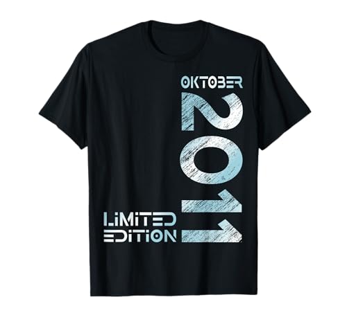 Limited Edition Oktober 2011 Junge Mädchen 14. Geburtstag T-Shirt von Lustige Geschenke zum 14. Geburtstag 2011