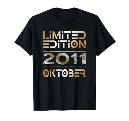 Limited Edition Oktober 2011 Junge Mädchen 14. Geburtstag T-Shirt von Lustige Geschenke zum 14. Geburtstag 2011