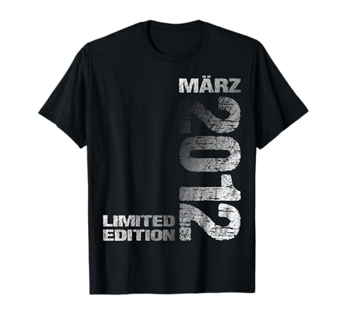 März 2012 Junge Mädchen 13. Geburtstag Limited Edition 13 T-Shirt von Lustige Geschenke zum 13. Geburtstag 2012