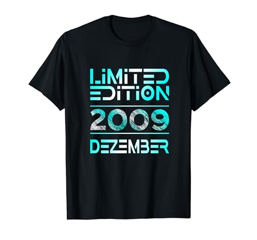 Dezember 2009 Junge Mädchen 14. Geburtstag Limited Edition T-Shirt von Lustige Geschenke zum 14. Geburtstag 2009