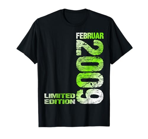 Februar 2009 Junge Mädchen 16. Geburtstag Limited Edition 16 T-Shirt von Lustige Geschenke zum 16. Geburtstag 2009