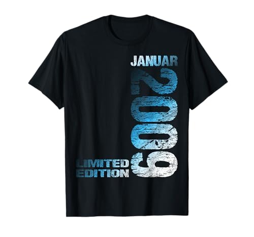 Januar 2009 Junge Mädchen 16. Geburtstag Limited Edition 16 T-Shirt von Lustige Geschenke zum 16. Geburtstag 2009
