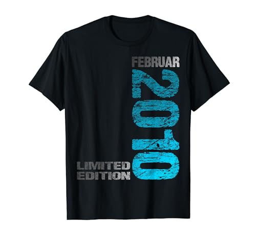 Februar 2010 Junge Mädchen 14. Geburtstag Limited Edition 14 T-Shirt von Lustige Geschenke zum 14. Geburtstag 2010