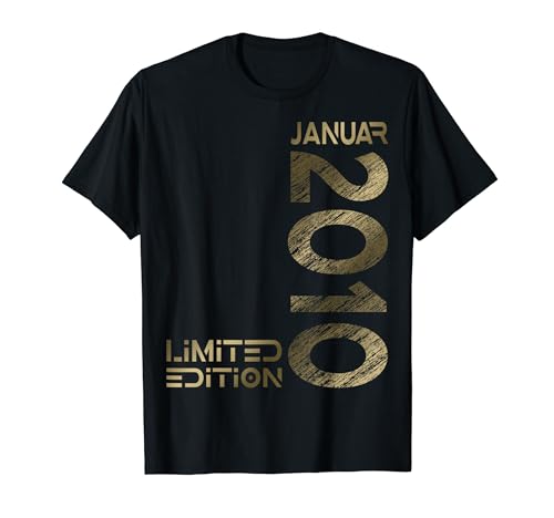 Januar 2010 Junge Mädchen 14. Geburtstag Limited Edition T-Shirt von Lustige Geschenke zum 14. Geburtstag 2010