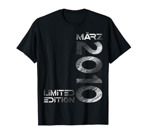 Limited Edition März 2010 Junge Mädchen 14. Geburtstag T-Shirt von Lustige Geschenke zum 14. Geburtstag 2010