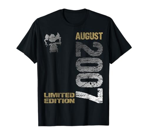 August 2007 Junge Mädchen 18. Geburtstag Limited Edition 18 T-Shirt von Lustige Geschenke zum 18. Geburtstag 2007