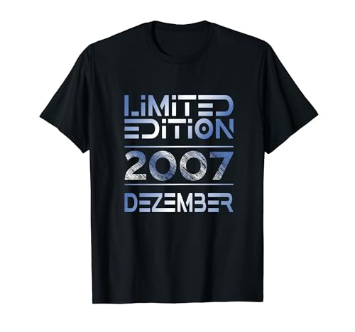 Dezember 2007 Junge Mädchen 16. Geburtstag Limited Edition T-Shirt von Lustige Geschenke zum 16. Geburtstag 2007