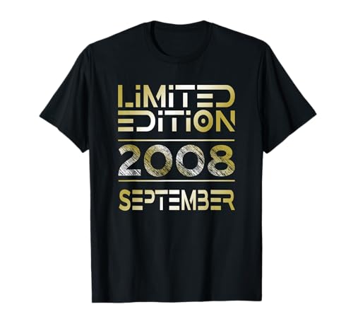 September 2008 Junge Mädchen 17. Geburtstag Limited Edition T-Shirt von Lustige Geschenke zum 17. Geburtstag 2008
