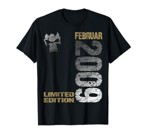 Februar 2009 Junge Mädchen 16. Geburtstag Limited Edition T-Shirt von Lustige Geschenke zum 16. Geburtstag 2009