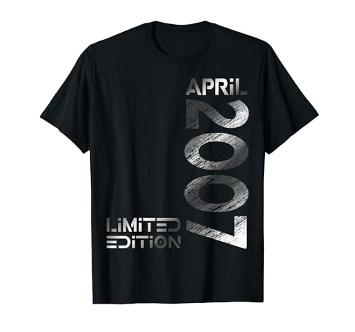 Limited Edition April 2007 Junge Mädchen 17. Geburtstag T-Shirt von Lustige Geschenke zum 17. Geburtstag 2007