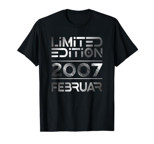 Februar 2007 Junge Mädchen 18. Geburtstag Limited Edition T-Shirt von Lustige Geschenke zum 18. Geburtstag 2007