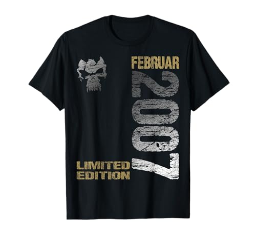 Februar 2007 Junge Mädchen 18. Geburtstag Limited Edition T-Shirt von Lustige Geschenke zum 18. Geburtstag 2007
