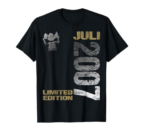 Juli 2007 Junge Mädchen 18. Geburtstag Limited Edition 18 T-Shirt Juli 2007 Junge Mädchen 18. Geburtstag Limited Edition 18 T-Shirt von Lustige Geschenke zum 18. Geburtstag 2007