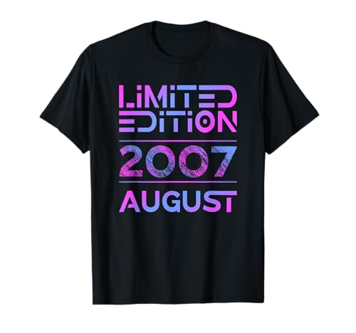 Limited Edition August 2007 Junge Mädchen 18. Geburtstag T-Shirt von Lustige Geschenke zum 18. Geburtstag 2007