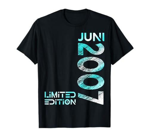 Limited Edition Juni 2007 Junge Mädchen 18. Geburtstag T-Shirt von Lustige Geschenke zum 18. Geburtstag 2007
