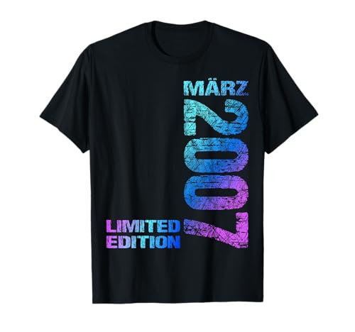 März 2007 Junge Mädchen 18. Geburtstag Limited Edition 18 T-Shirt von Lustige Geschenke zum 18. Geburtstag 2007