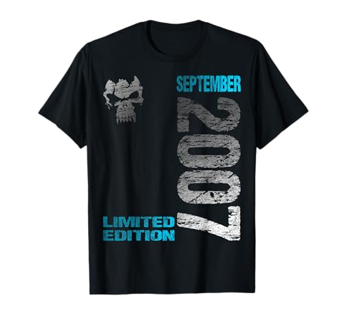 September 2007 Junge Mädchen 18. Geburtstag Limited Edition T-Shirt von Lustige Geschenke zum 18. Geburtstag 2007